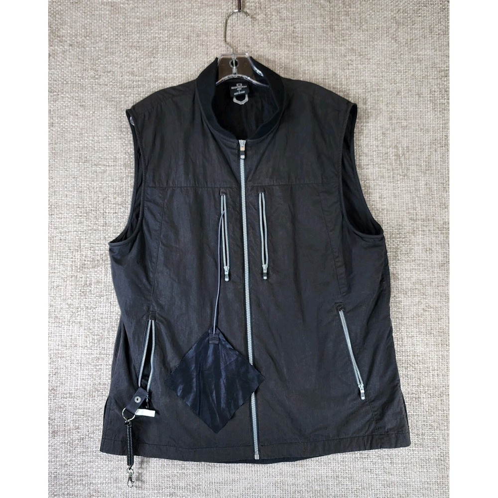 Scottevest 101 Travel Vest Mens L Black Full Zip Multi Pocket Outdoors Safety
